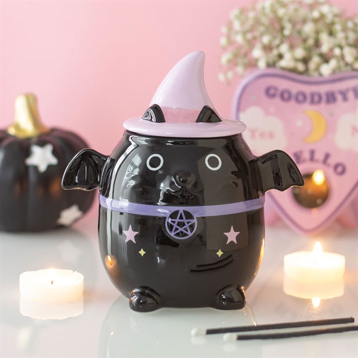 Quemador de Wax Melts Gato Murciélago