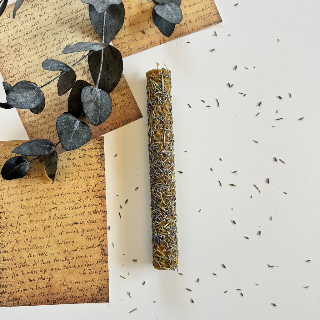 Vela de Miel Armonía y Bienestar · Romero y Lavanda