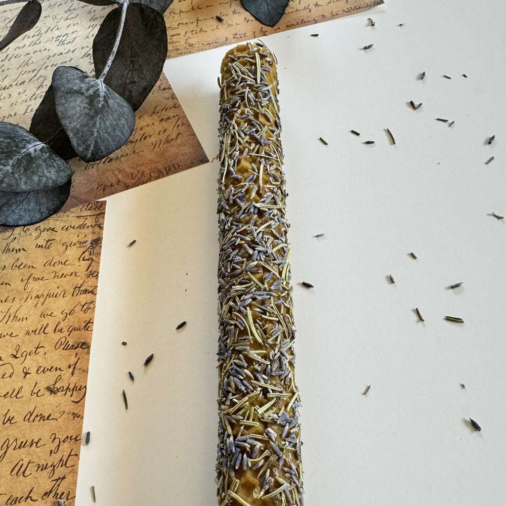 Vela de Miel Armonía y Bienestar · Romero y Lavanda