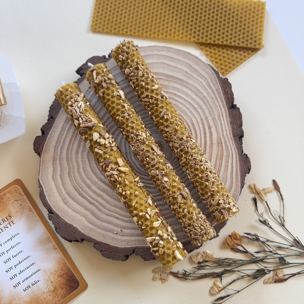 Vela de Miel Palo Santo Renueva tu Espacio