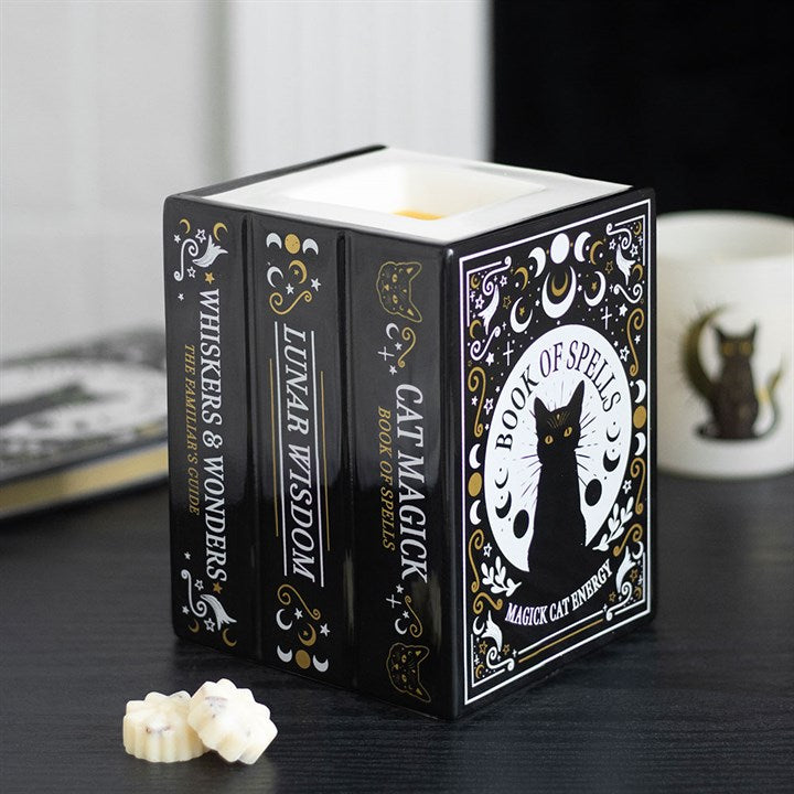 Quemador de Wax Melts Libros de Gato