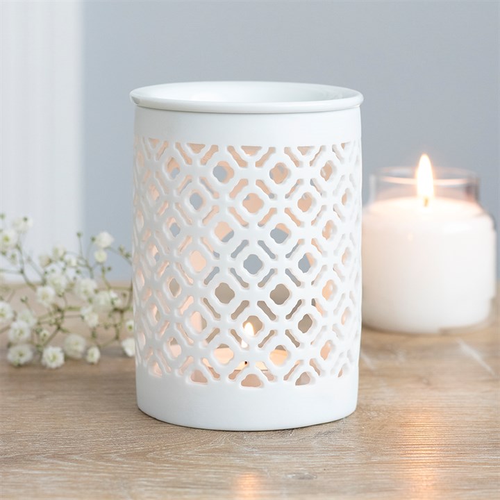 Quemador de Wax Melts Celosía Blanco