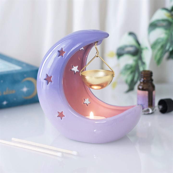 Quemador de Wax Melts Luna Creciente Morada